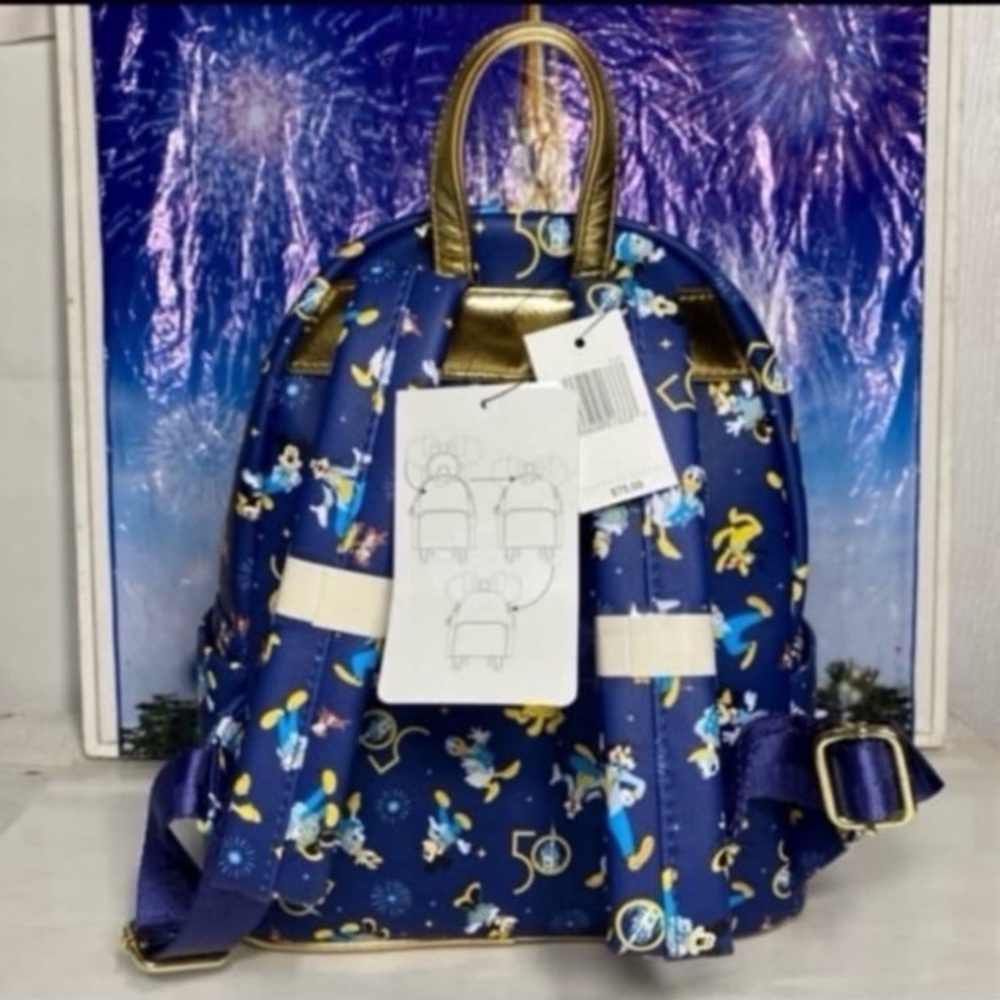 Disney parks 50th anniversary Mickey and friends Loungefly backpack and ears SET - Picture 4 of 5